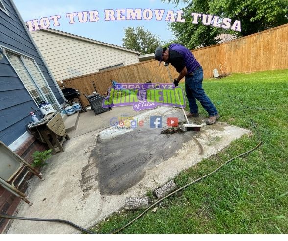 picture of after hot tub removal service has been done in tulsa ok