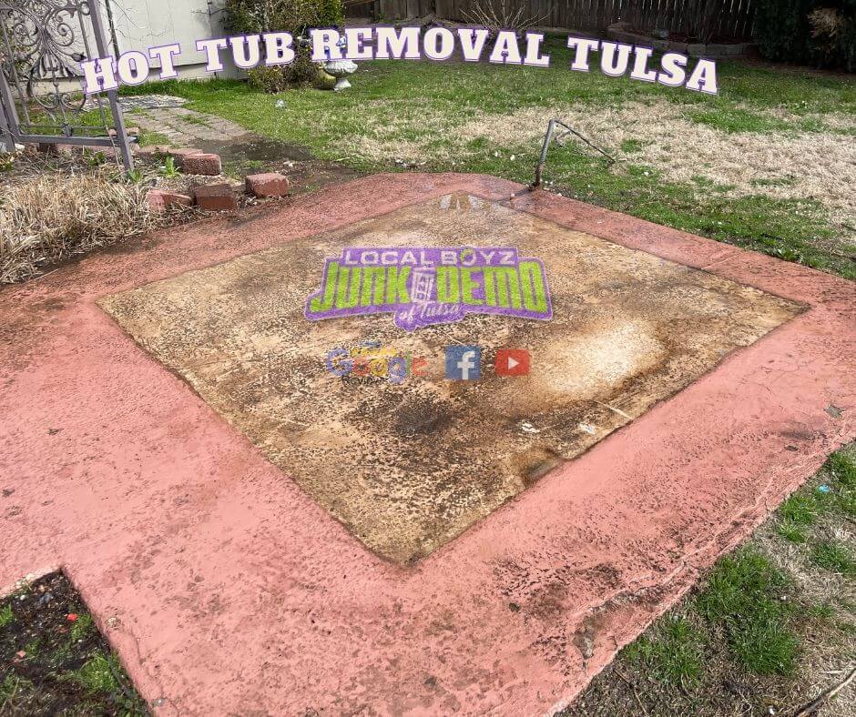 image of after hot tub removal in tulsa ok